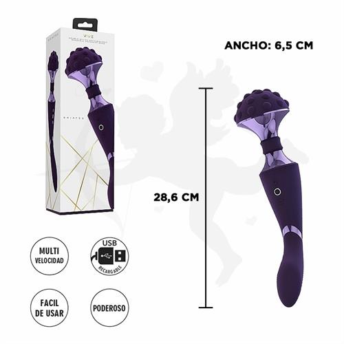 Doble vibrador masajeador con varias funciones y carga USB